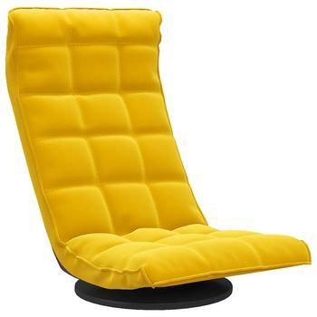 Silla De Suelo Giratoria De Terciopelo Amarillo Vidaxl