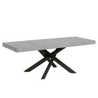 mesa extensible 160420x90 cm volantis premium patas cemento antracita