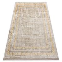 alfombra moderna duke 51523 beige  dorado - estructura estructurada 140x190 cm