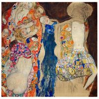 legendarte - cuadro lienzo impresion digital - la novia - gustav klimt - decoracion pared cm 50x50