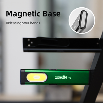 Warsun T7 última linterna LED con llavero 650Lm Mini linterna portátil linterna de bolsillo luz de trabajo de inundación con imán