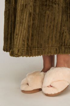 Hunkemöller Zapatillas Sheepskin Blanco