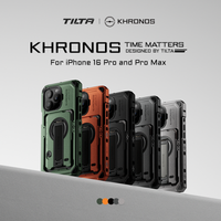 kit de soporte tilta khronos para iphone 16 propro max con funda magnetica para tarjetas