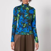 stine goya estelle floral-print stretch-jersey top - xlxxl