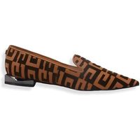 guess bailarinas ballerina punta loghi dark brown fl7gs2fal14 para mujer