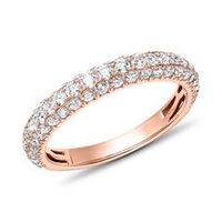 anillo de diamantes en oro rosa 18 quilates aprox 101 ct