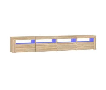 Mueble de tv con luces led roble sonoma 240x35x40 cm