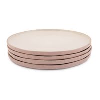 juego de 4 platos perfect ceramica de gres rosa 27cm