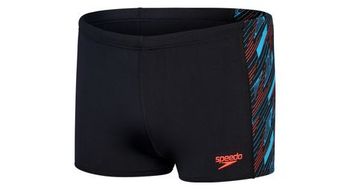 Banador speedo hyper boom panel negro   rojo