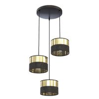 lampara colgante velto ii negrooro 3 luces