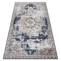alfombra lavable andre 1090 ornamento vintage antideslizante - beige 80x150 cm