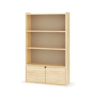 biblioteca con 2 puertas madera maciza