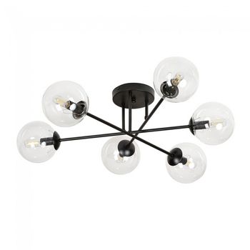 Plafón de techo vesta ii transparente (6 luces)