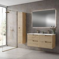 mueble ezio 120 cm 4c roble hercules pack mueble  lavabo