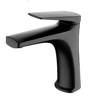 Monomando Lavabo Negro Mate Serie Delos