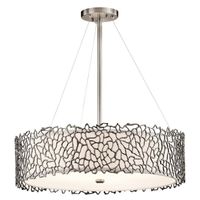 lampara de techo silver coral 4 luces