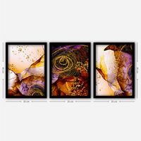 cuadro decorativo enmarcado 3sc13 multicolor 35x45 cm 3 piezas