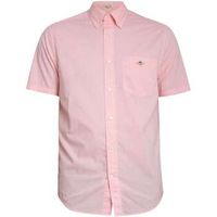 gant camisa manga corta camisa clasica de popelina de manga corta para hombre