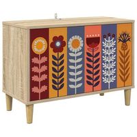 mueble de tv essen 69 x 33 x 50 cm sonoma madera de ingenieria vidaxl