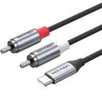 cable de audio vention bik usb-c a 2 rca macho 2m
