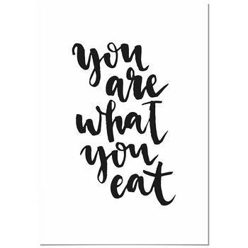 Panorama Cuadro De Aluminio You Are What You Eat 70x100 Cm