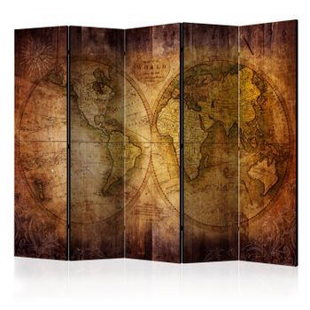 Biombo - World On Old Map Ii (225x172 Cm)