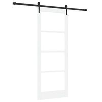 puerta corredera y negro 83 x 211 cm vidaxl