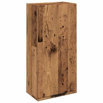 Armario De Baño De Pared Madera Envejecida 32x20x67 Cm Vidaxl