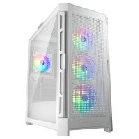 cougar airface pro rgb mid tower cristal templado usb-c blanca