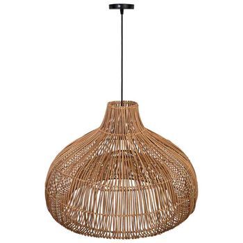 Lámpara Techo De Ratan Marrón D66,5x47h Cm