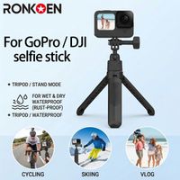 ronkoen tz-12 para goproinsta360dji osmo action 345pro palo selfie extensible de 40cm tripode para vlog ciclismo esqui viajes