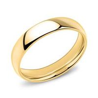 anillo de acero inoxidable chapado en oro 5 mm de ancho