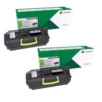 original multipack lexmark mx717de printer toner cartridges 2 pack -63b2h00