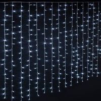 800 led 4m luz de fachada con temporizador blanco frio al aire libre