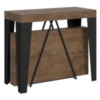 consola extensible 90x40300 cm effecto madera nogal