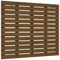 cabecero cama pared madera maciza pino marron miel 126x3x915cm