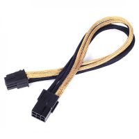 silverstone pp07-ide6bg cable extensor de alimentacion 6 pin a pci-e 6 pin machohembra 25cm negrooro