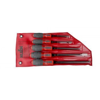 Set Of 5 Screwdrivers 2 Flat And 3 Cross-head