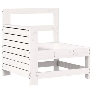 Sofá De Jardín | Sofá De Exterior Con Reposabrazos Madera Pino Blanco 69x62x70,5cm