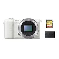 sony a6000 cuerpo white  64gb tarjeta sd  bateria np-fw50