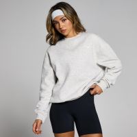 sudadera extragrande basics para mujer de mp - gris claro jaspeado - l
