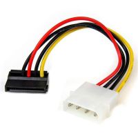 cable adaptador de alimentacion startechcom sata a lp4 angulo izquierdo 15 cm