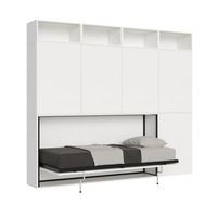 cama abatible individual horizontal kando con colchon composicion b fresno blanco