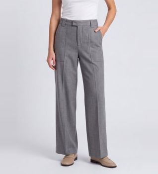 Berwich para mujer. rd5470 Pantalón Greta gris (42), Casual, Lana, Clásico