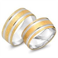 alianzas 8 quilates oro blanco amarillo