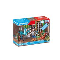 playmobil city life - set de regalo taller de e-bicicletas