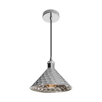 Lámpara De Techo Modelo Maxim Lumit 60w Altura Regulable Plata Ø24 Cm