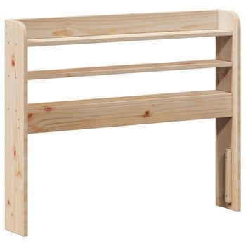 Cabecero，cabecero Cama，panel De Cabecera Con Estantes Madera Maciza De Pino 100 Cm
