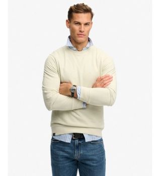 Superdry para hombre. M2014044A Sudadera Classic Essential beige (XXL), Casual, Algodón