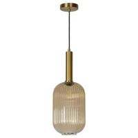 lampara de techo en metal y cristal ambar diam20cm
